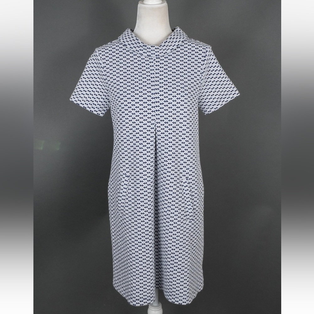 Navy White Mod Dress Tyler Boe S NEW Spring Shift Vintage Crew Jackie O 60's